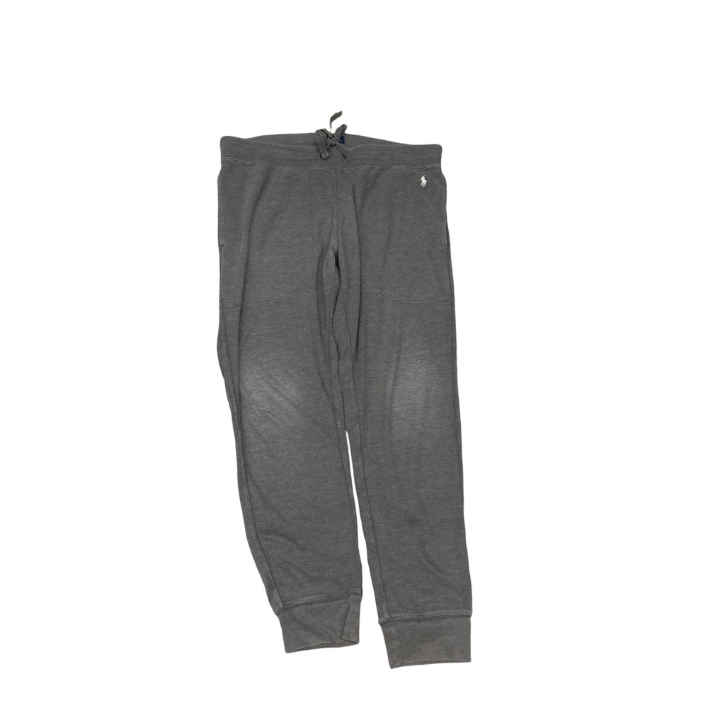 Polo Ralph Lauren Mens Grey Waffle Knit Jogger Sleepwear Lounge Pants Large - Picture 1 of 6